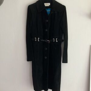 Vintage Bloomingdales suede leather trench coat